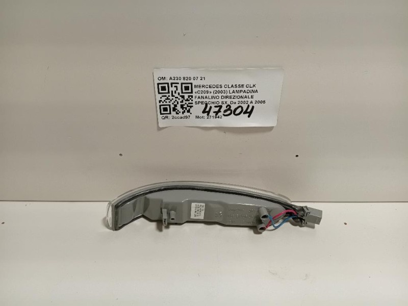 Fanalino Direzionale Specchio ANT SX A230 820 07 21 Mercedes Classe CLK C209 2003