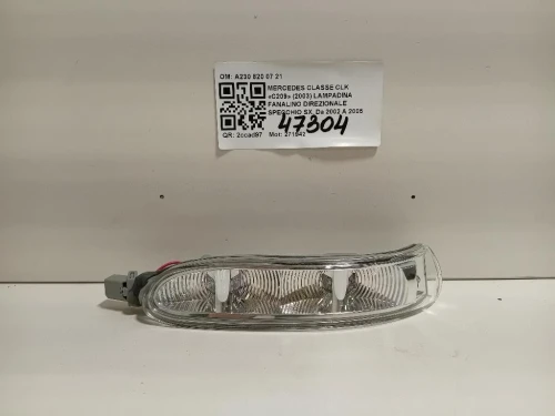 Fanalino Direzionale Specchio ANT SX A230 820 07 21 Mercedes Classe CLK C209 2003