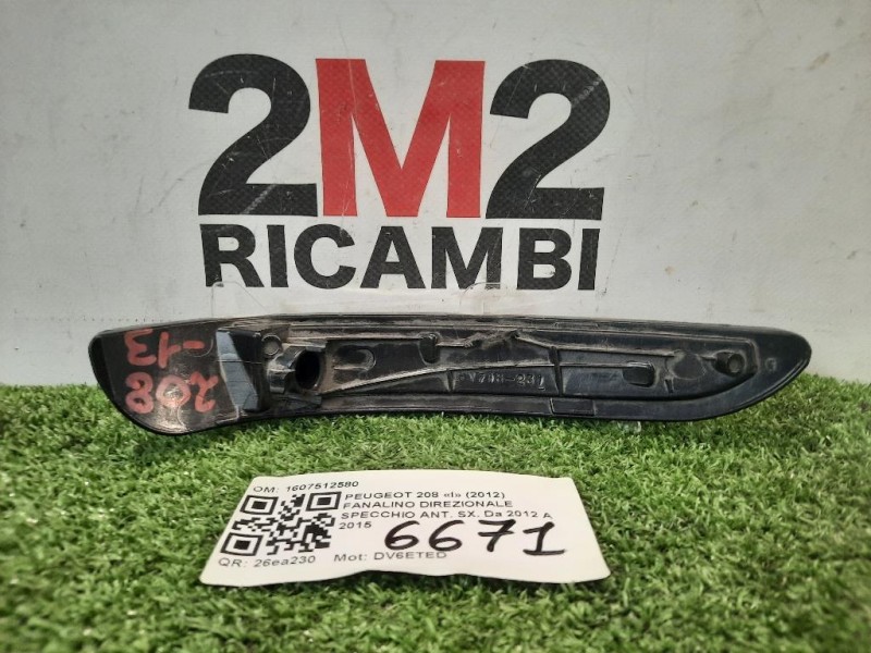 Fanalino Direzionale Specchio ANT SX 1607512580 Peugeot 208 I 2012