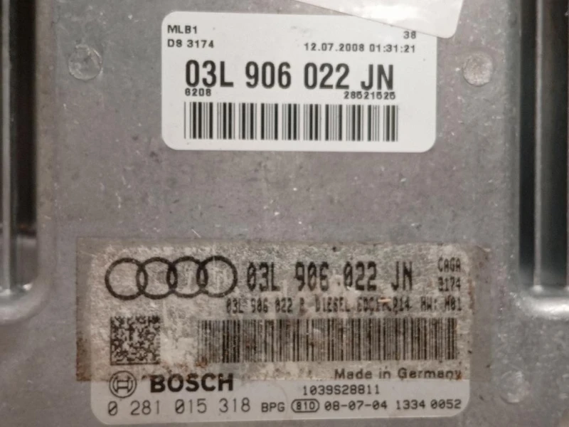 Centralina Iniezione 03L 906 022 JN Audi A4 8K2 2008