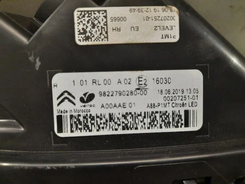 Fanalino LUCE Diurna ANT DX 9822790280 Citroen C3 Aircross 2017