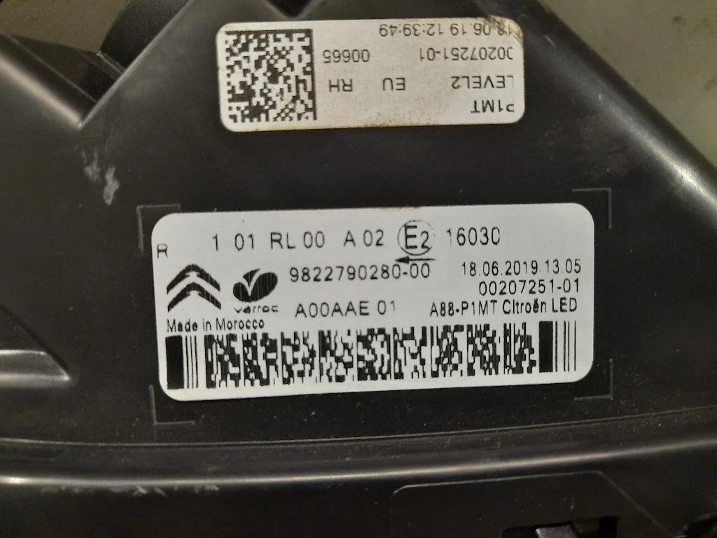 Fanalino LUCE Diurna ANT DX 9822790280 Citroen C3 Aircross 2017