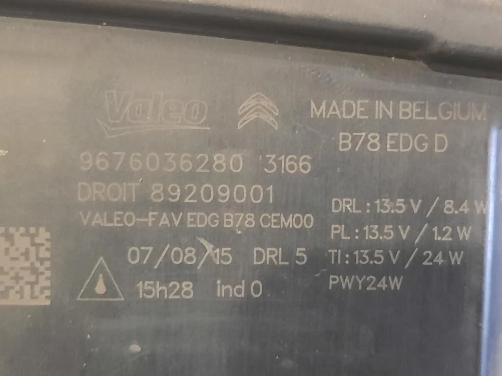 Fanalino LUCE Diurna ANT DX 9676036280 Citroen C4 Grand Picasso II 2013