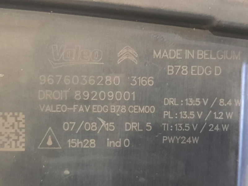 Fanalino LUCE Diurna ANT DX 9676036280 Citroen C4 Grand Picasso II 2013