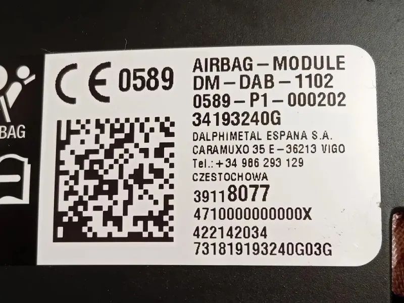 Air-bag Guidatore 39118077 Opel Astra K 2016