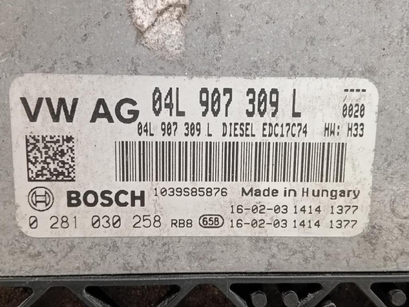 Centralina Iniezione 04L 907 309 L Audi A4 8W5 Avant 2015