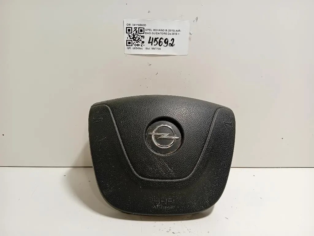 Air-bag Guidatore 34116560D Opel Movano B 2010