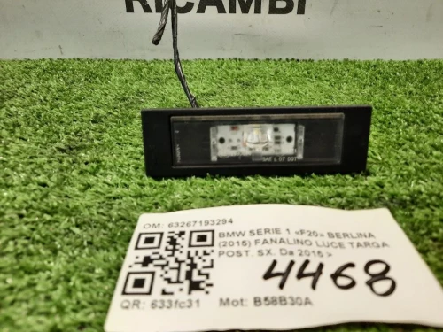 Fanalino LUCE Targa POST SX 63267193294 Bmw Serie 1 F20 Berlina 2015