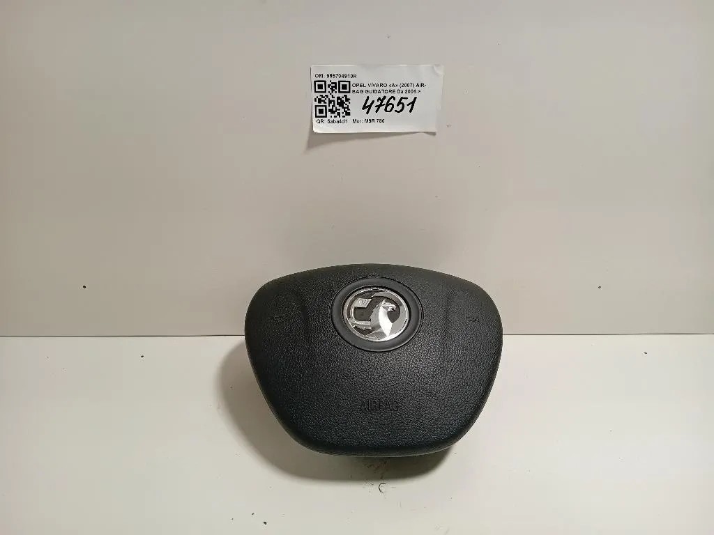 Air-bag Guidatore 985704910R Opel Vivaro A 2007