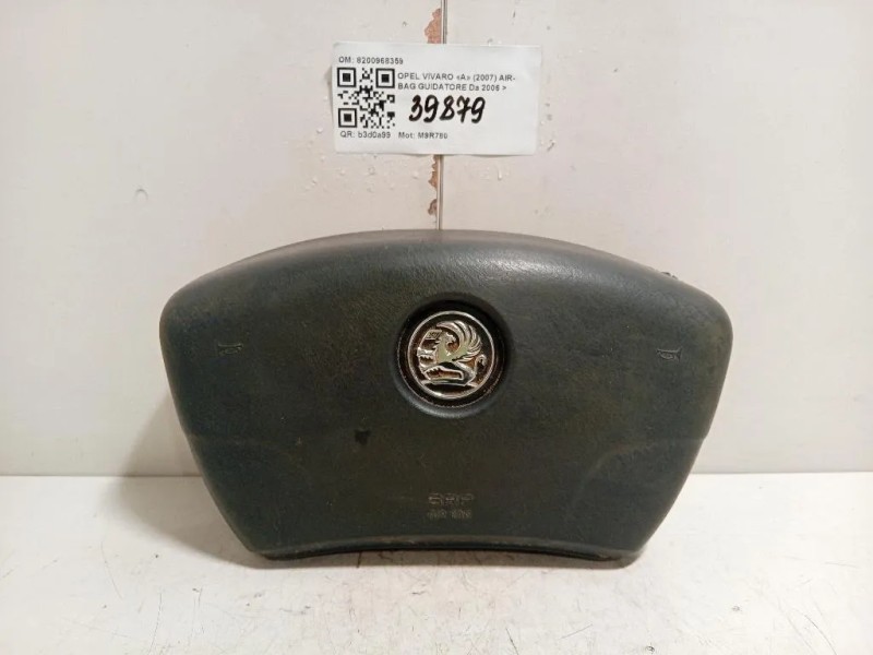 Air-bag Guidatore 8200968359 Opel Vivaro A 2007