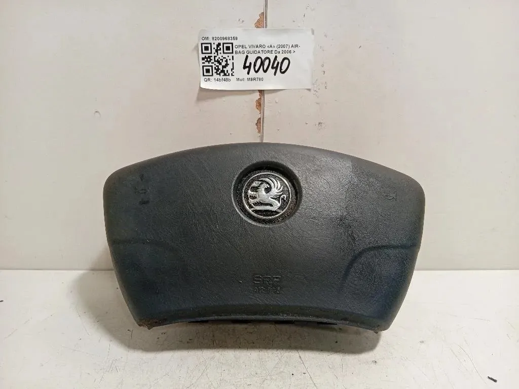 Air-bag Guidatore 8200968359 Opel Vivaro A 2007