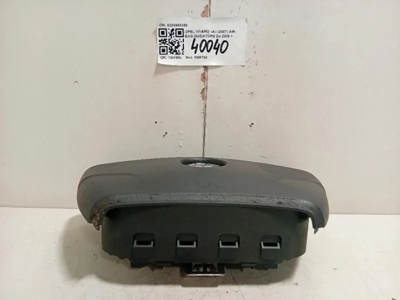 Air-bag Guidatore 8200968359 Opel Vivaro A 2007