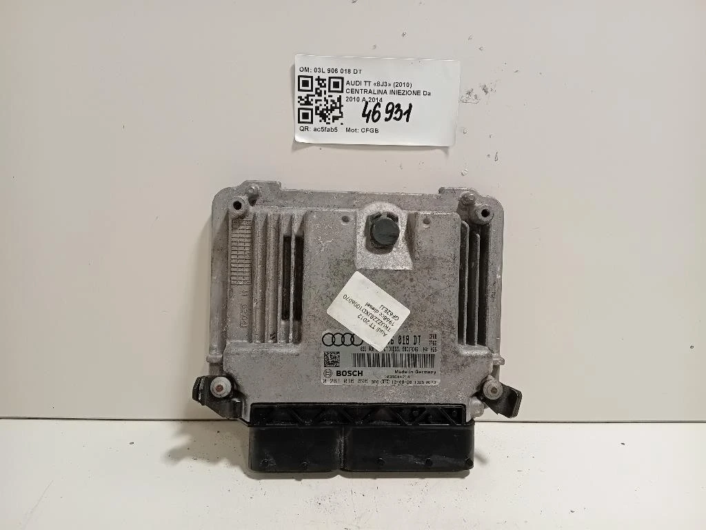 Centralina Iniezione 03L 906 018 DT ECU Audi TT 8J3 2010