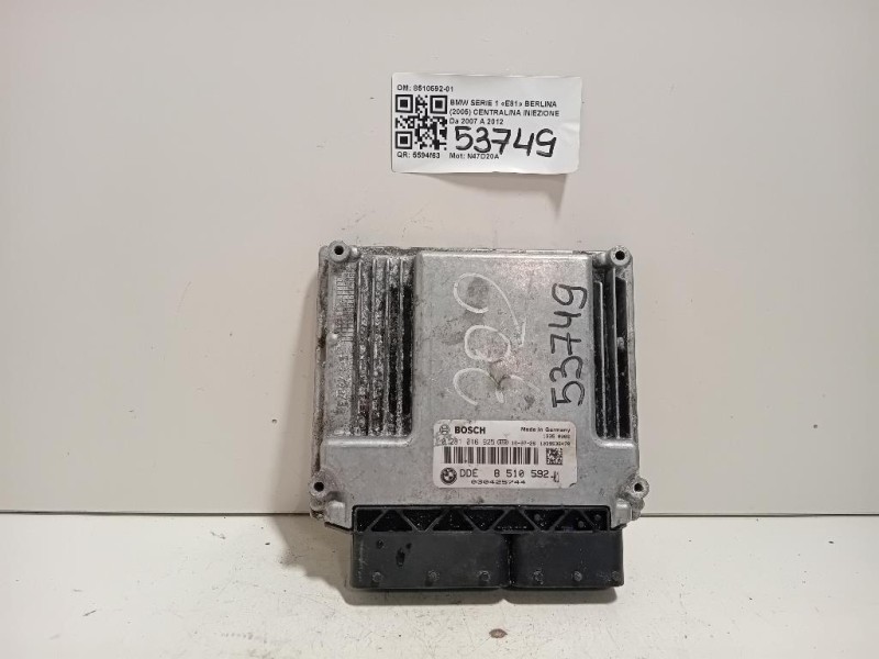 Centralina Iniezione 8510592-01 Bmw Serie 1 E81 Berlina 2005