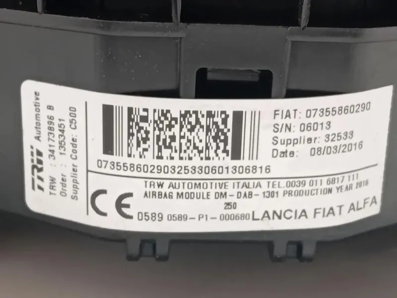 Air-bag Guidatore 34173896 B Peugeot Boxer III 2014