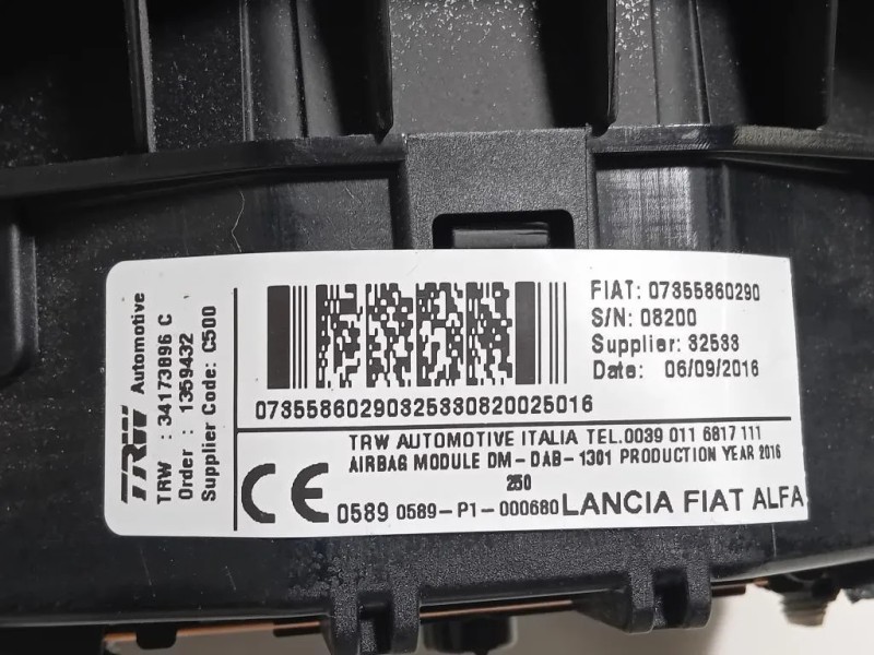 Air-bag Guidatore 34173896 C Peugeot Boxer III 2014