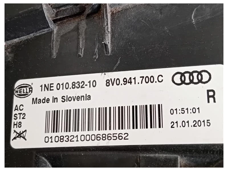 Fendinebbia ANT DX 1NE 010 832-10 Audi A3 8VA Sportback 2012