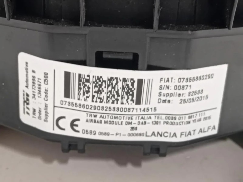 Air-bag Guidatore 07355860290 Peugeot Boxer III 2014