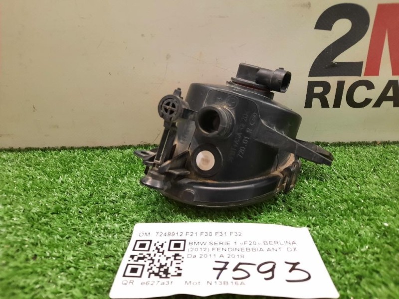 Fendinebbia ANT DX 7248912 F21 F30 F31 F32 Bmw Serie 1 F20 Berlina 2012