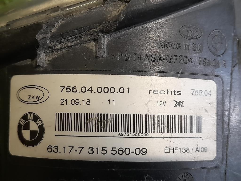 Fendinebbia ANT DX 7560400001 Bmw Serie 1 F21 Berlina 2012