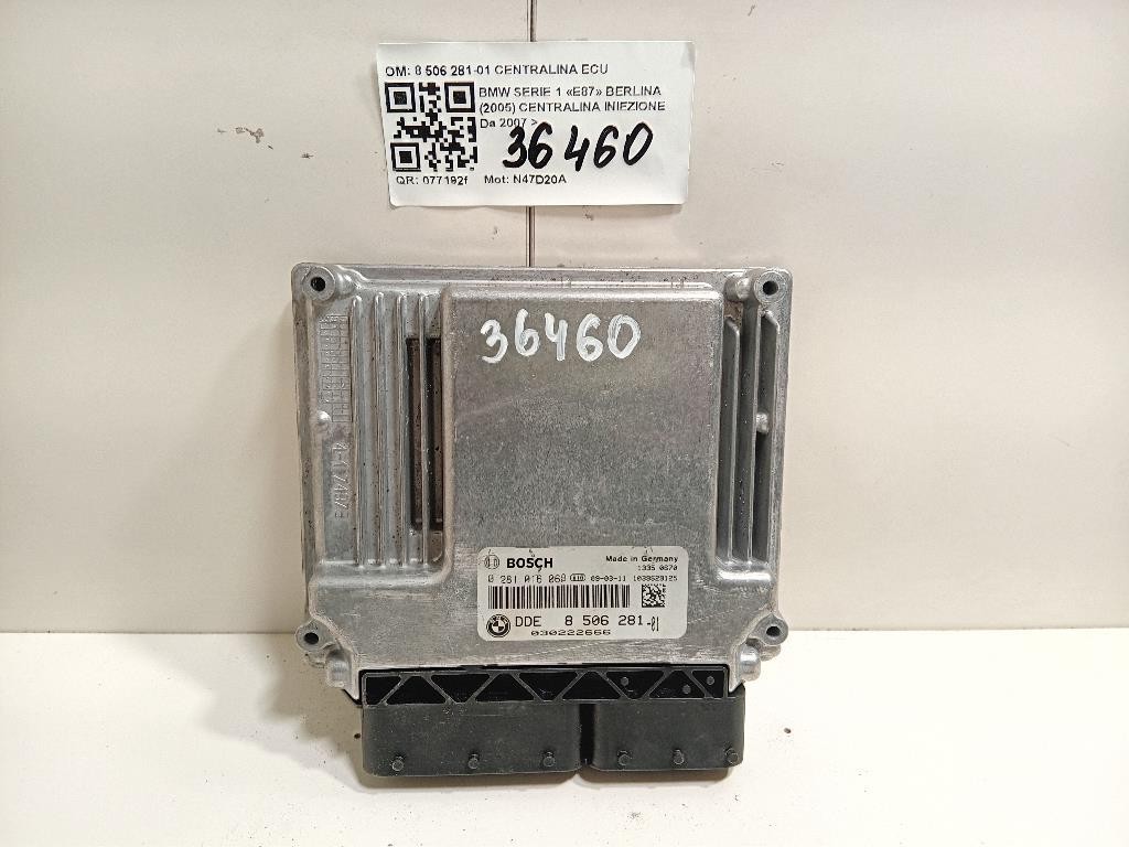 Centralina Iniezione 8 506 281-01 CENTRALINA ECU Bmw Serie 1 E87 Berlina 2005