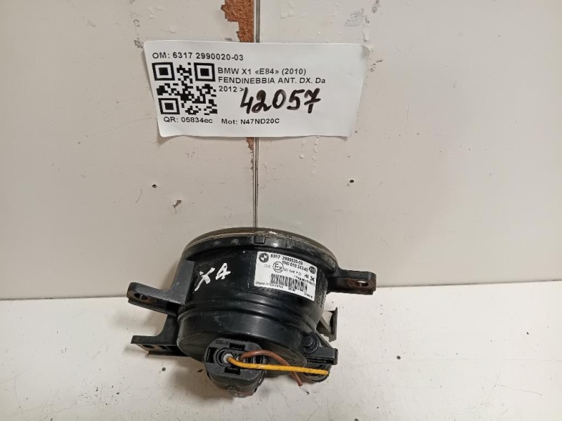 Fendinebbia ANT DX 63172990020-03 Bmw X1 E84 2010