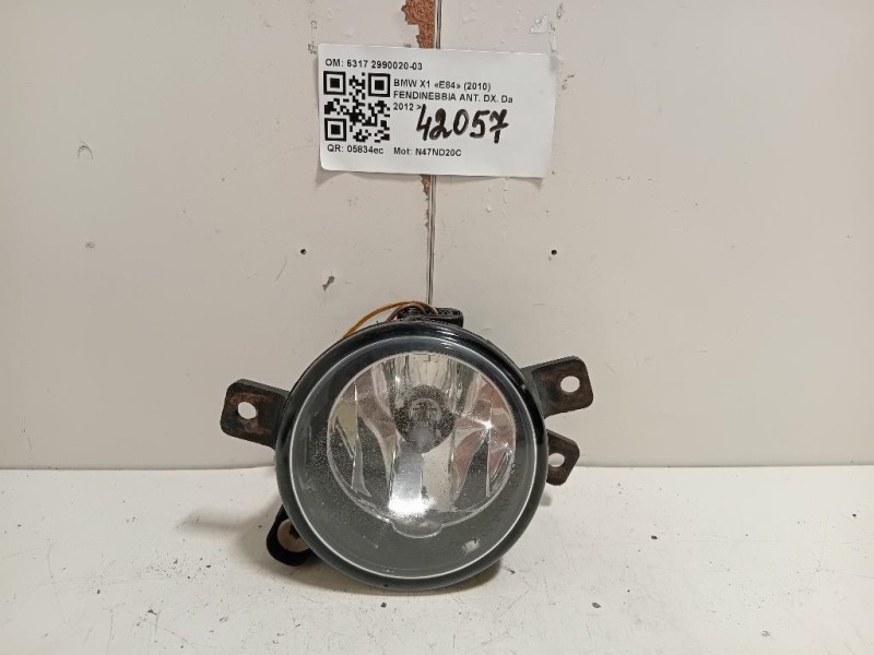 Fendinebbia ANT DX 63172990020-03 Bmw X1 E84 2010