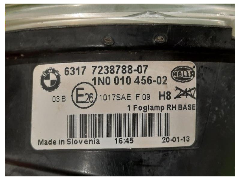 Fendinebbia ANT DX 63177238788-07 1N0010456-02 Bmw X3 F25 2011