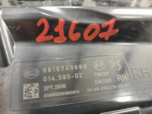 Fendinebbia ANT DX 9815740680 Citroen DS4 I 2016