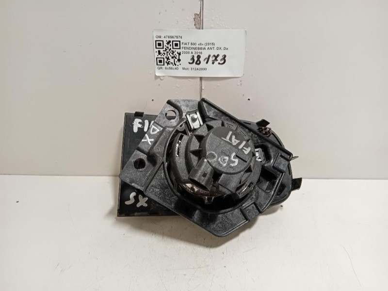 Fendinebbia ANT DX 478567576 Fiat 500 II 2015