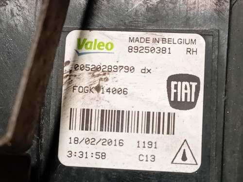 Fendinebbia ANT DX 89250381 Fiat 500X 2015