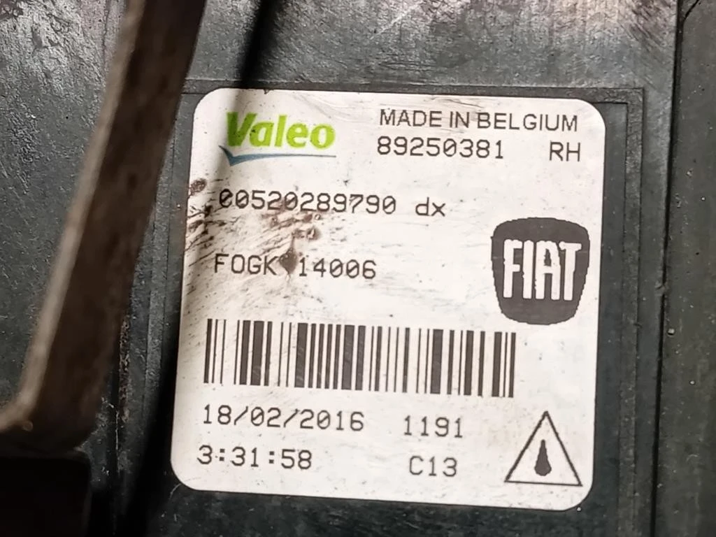 Fendinebbia ANT DX 89250381 Fiat 500X 2015