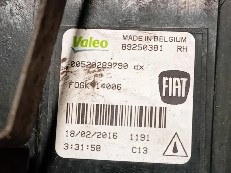 Fendinebbia ANT DX 89250381 Fiat 500X 2015