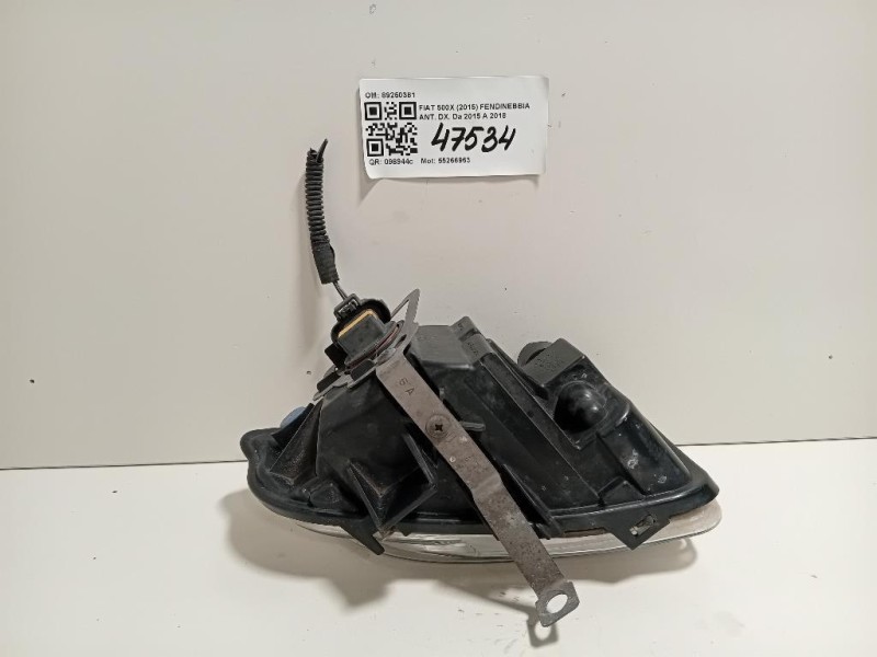 Fendinebbia ANT DX 89250381 Fiat 500X 2015