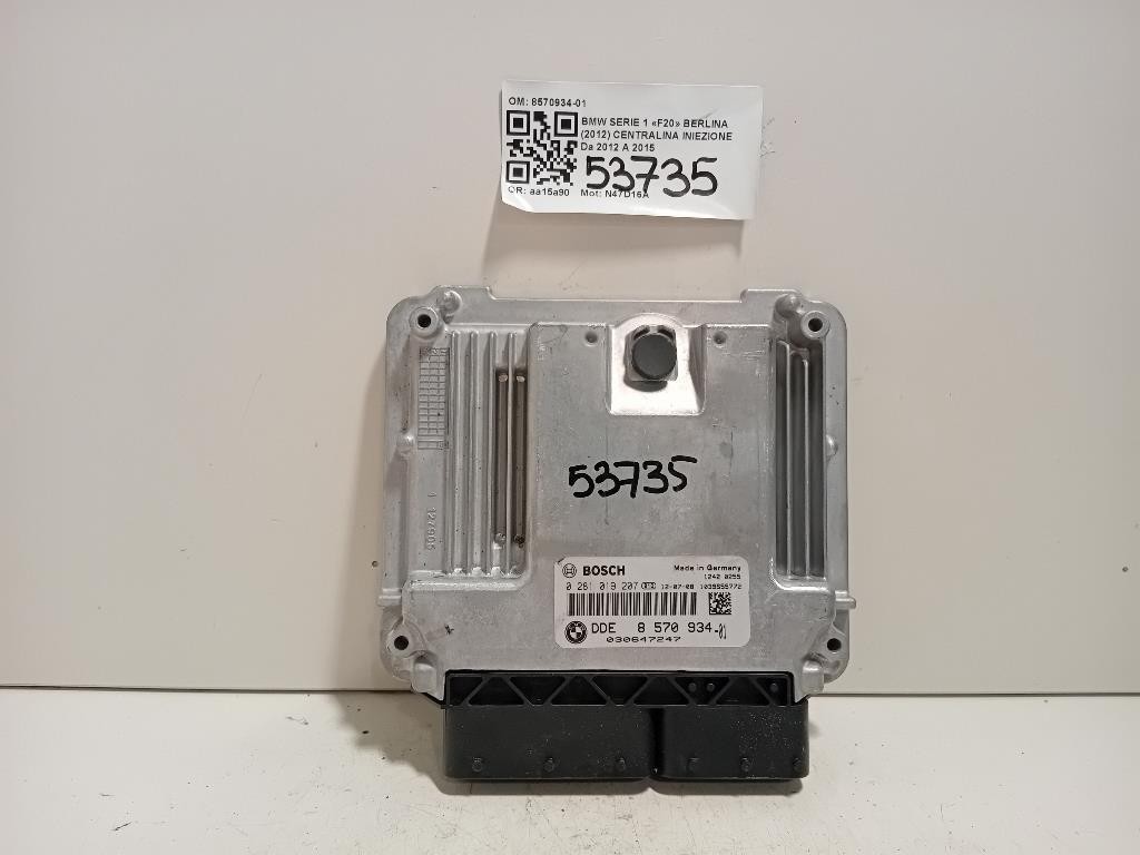 Centralina Iniezione 8570934-01 Bmw Serie 1 F20 Berlina 2012