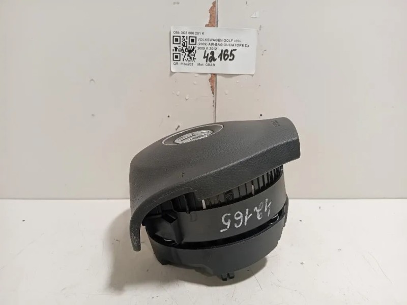 Air-bag Guidatore 3C8880201K Volkswagen GOLF VI 2009