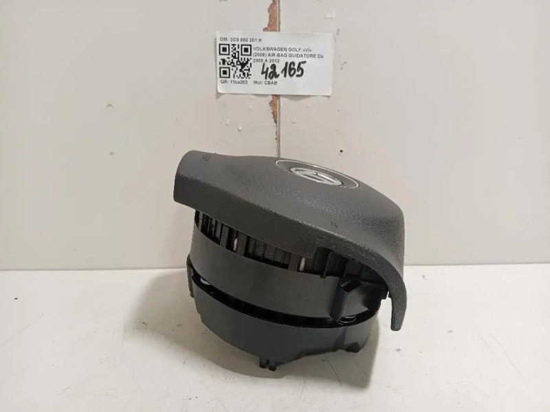 Air-bag Guidatore 3C8880201K Volkswagen GOLF VI 2009