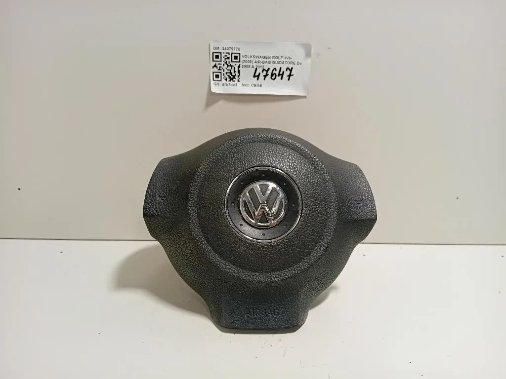 Air-bag Guidatore 34079778 Volkswagen GOLF VI 2009