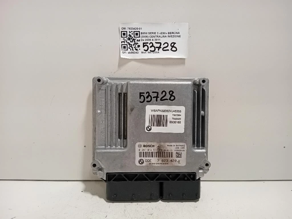 Centralina Iniezione 7823420-01 Bmw Serie 3 E90 Berlina 2005