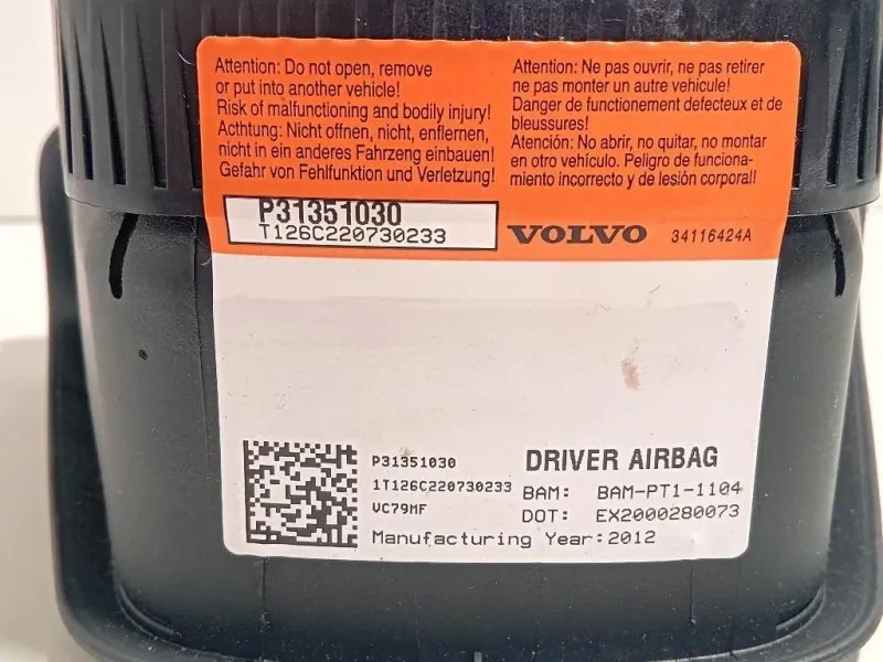 Air-bag Guidatore P31351030 Volvo V60 I 2010