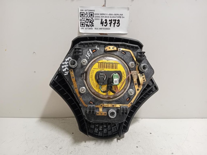 Air-bag Guidatore 607286600 Bmw Serie 5 E60 Berlina 2004