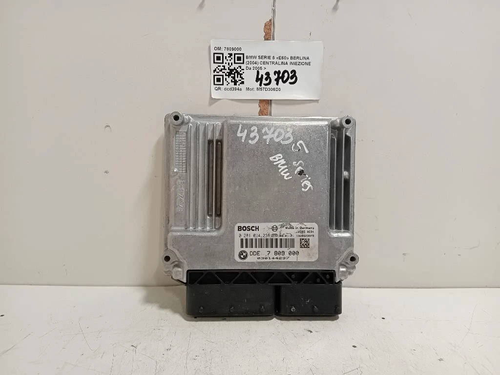 Centralina Iniezione 7809000 Bmw Serie 5 E60 Berlina 2004