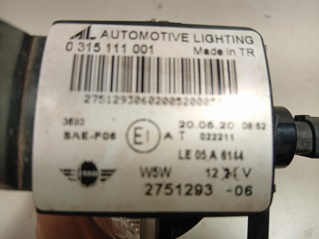 Fendinebbia ANT DX 2751293-06 Mini MINI Cooper R56 2007