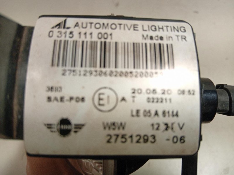 Fendinebbia ANT DX 2751293-06 Mini MINI Cooper R56 2007