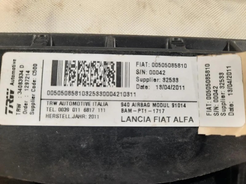 Air-bag Passeggero 34083934 D Alfa Romeo Giulietta 2010