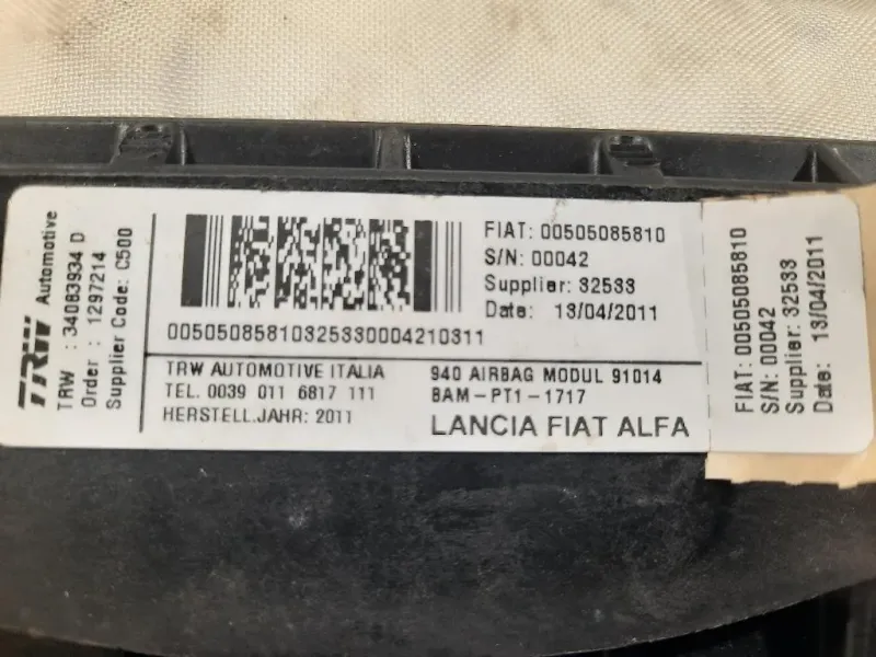 Air-bag Passeggero 34083934 D Alfa Romeo Giulietta 2010