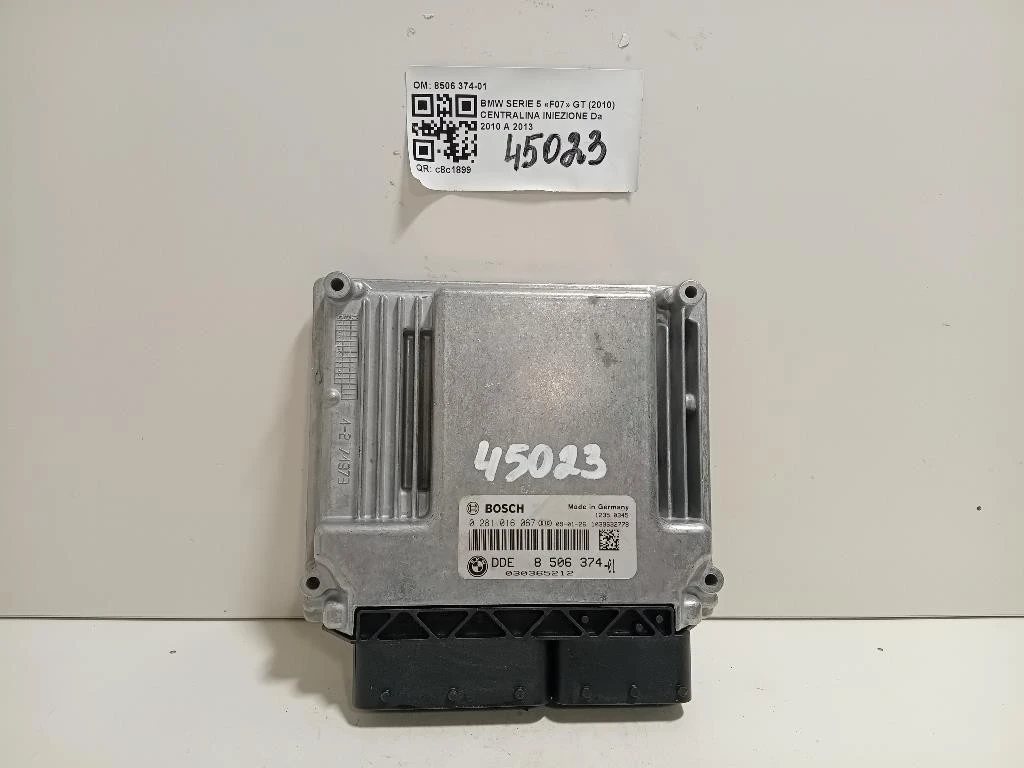 Centralina Iniezione 8 506 374-01 Bmw Serie 5 F07 GT 2010