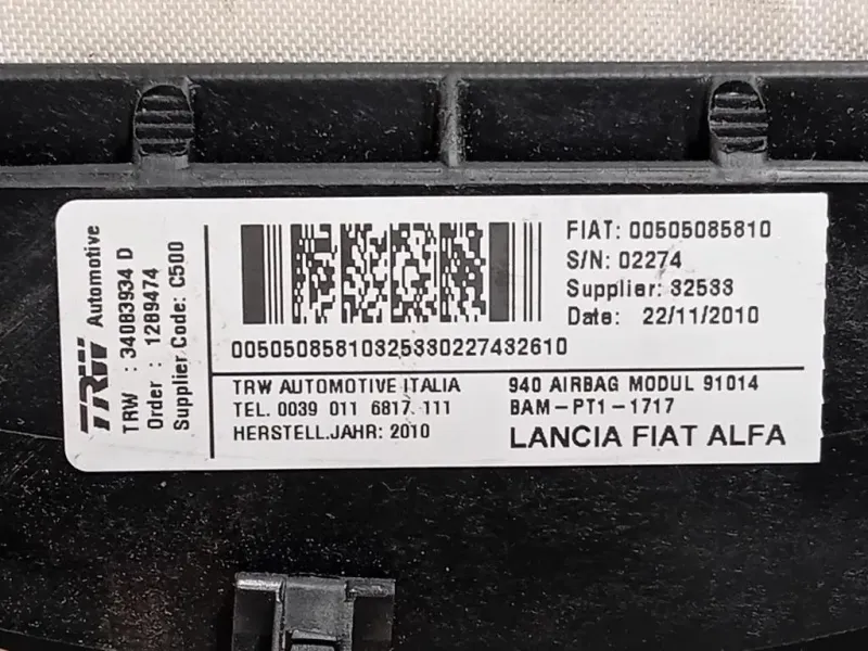 Air-bag Passeggero 34083934 D Alfa Romeo Giulietta 2010