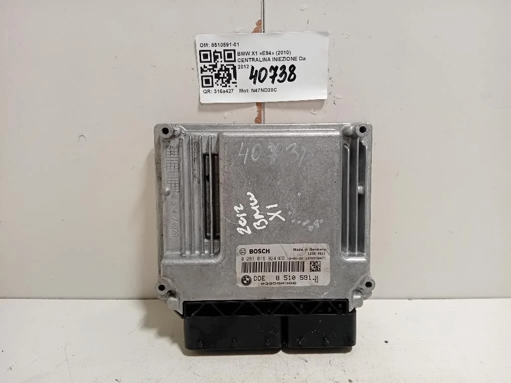 Centralina Iniezione 8510591-01 Bmw X1 E84 2010