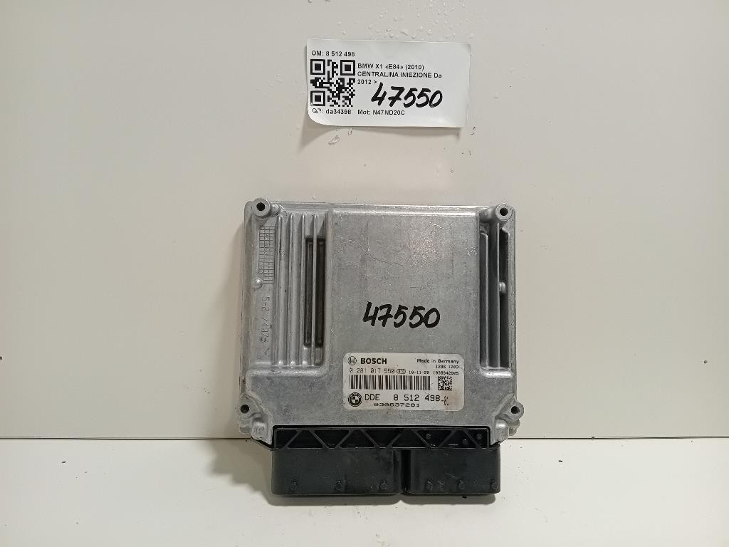 Centralina Iniezione 8 512 498 Bmw X1 E84 2010